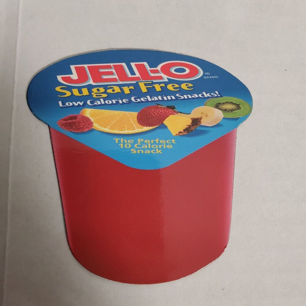 Vintage Jell-O Sugar Free Gelatin‎ Cup Advertising Magnet Promo Kitchen Decor